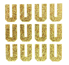 Load image into Gallery viewer, 1.5" Soft Gold Sticker Glitter Letters - Each