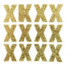Load image into Gallery viewer, 1.5" Soft Gold Sticker Glitter Letters - Each