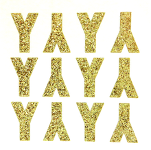 Load image into Gallery viewer, 1.5" Soft Gold Sticker Glitter Letters - Each