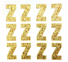 Load image into Gallery viewer, 1.5" Soft Gold Sticker Glitter Letters - Each