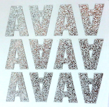 Load image into Gallery viewer, 1.5" Silver Sticker Glitter Letters - Each