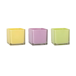 3064-12-2062  4" Cube w/o Lip Jellybean Asst. - 12/Cs