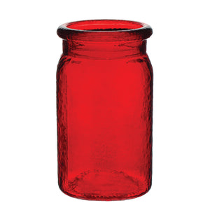 3279-12-13 6 1/2" Hammered Jar - Ruby