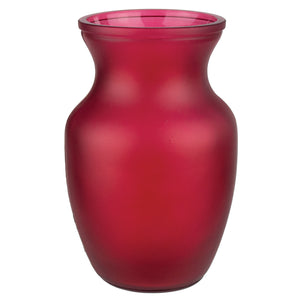 4999-12-213 8" Rose Vase - Ruby Frost