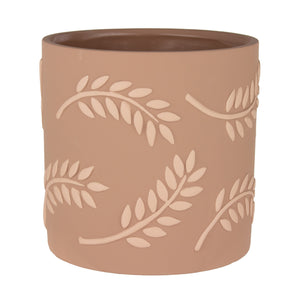 7335-06-1575 6.63" Ceramic Cylinder - Terracotta Wheat - 6/Cs