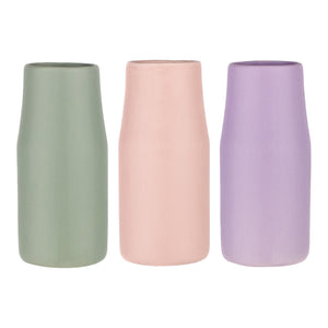 7357-06-2063 - 6" Bevel Vase Jellybean Asst. - 6/case