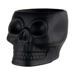 7422-04-204 - 5.25" Matte Black Skull Planter - 4/case