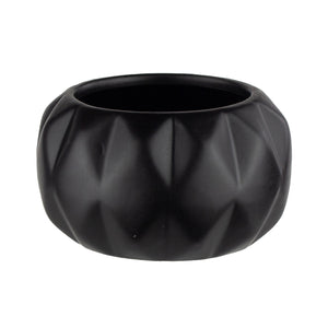7432-06-204 - 5" Black Matte Mini Geo Pumpkin - 6/case