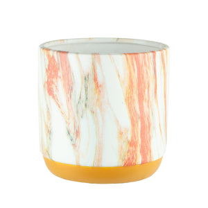7618-12-3044 - 4" Saffron Marble Posy Ceramic Planter - 12/case