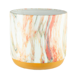 7619-06-3044 - 6" Saffron Marble Posy Ceramic Planter - 6/case