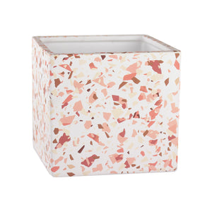7858-06-3036 - 6" Terrazzo Spice Square Ceramic Planter - 6/case