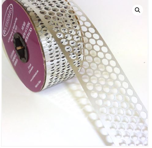 999915 - #9 Honeycomb Ribbon Silver - 25 yd./roll - Each