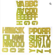 Load image into Gallery viewer, 1.5&quot; Soft Gold Sticker Glitter Letters - Each

