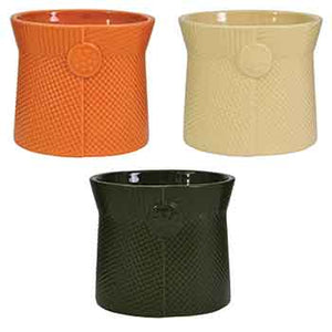 C54990 - 4.5" Button Ceramic Pot Asst. - 3/set