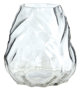 G7225 7" Pyramid Wave Glass Vase - 6/Cs