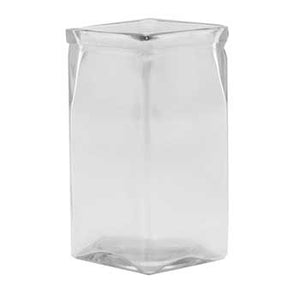 MG017C - 8" Square Glass Vase w/lip - 6/Cs