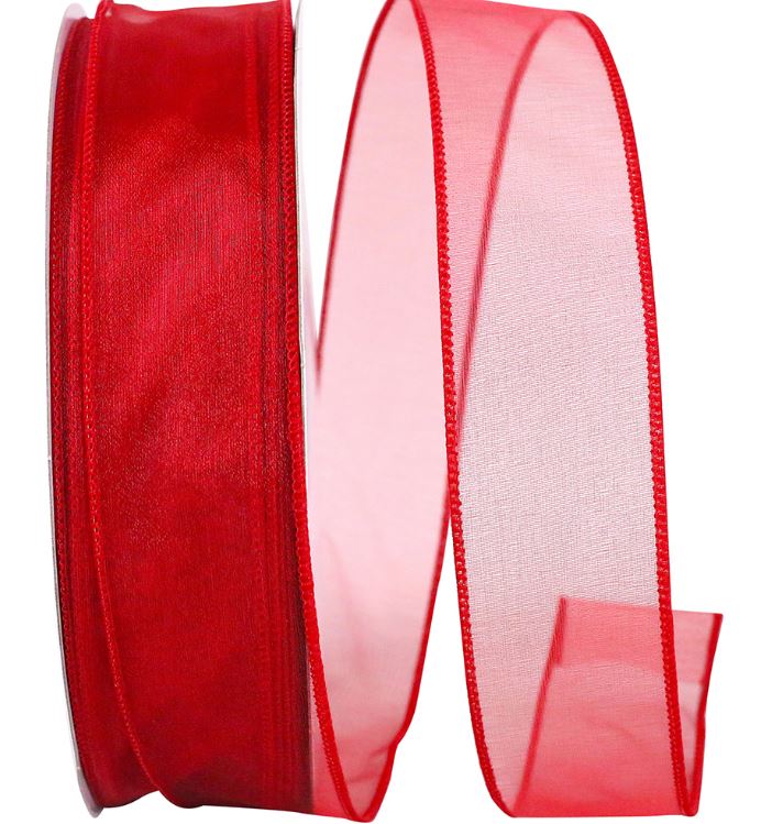 #9  DWI Sheer/Wired Chiffon Sheer Ribbon - Multiple Colors - 50 Yd/Roll