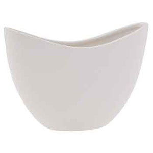 TM26 6" Matte White Oval Planter