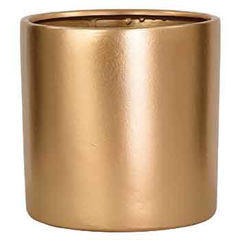 TM57GD Matte Gold Stoneware Cylinder - 6/Cs