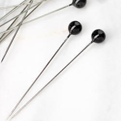 MA1100 BK - 2" Round Head Black Corsage Pins