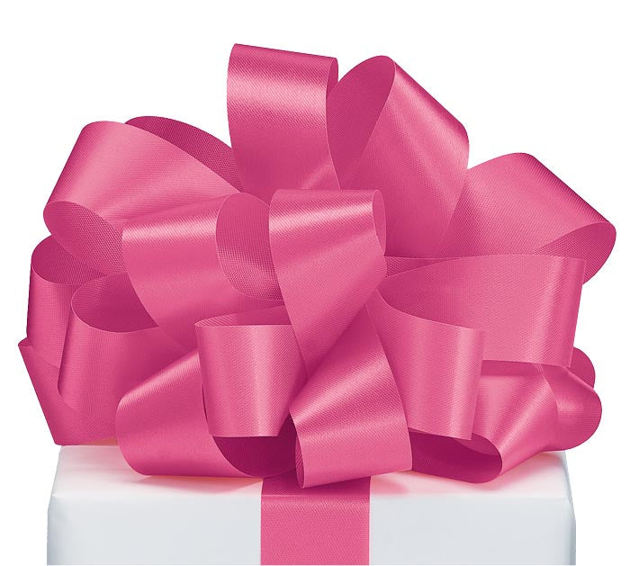 #9 Satin Hot Pink Wired Ribbon 15 yd. - Each