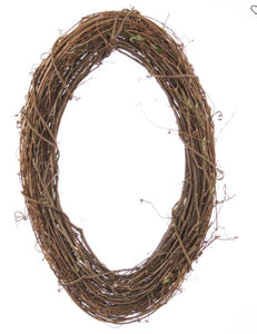 Grapevine Oval Wreath - Multiple Sizes