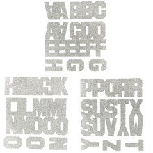 Load image into Gallery viewer, 1.5&quot; Silver Sticker Glitter Letters - Each

