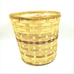 10080  10" Bamboo Pot Cover Basket w/Liner - Each