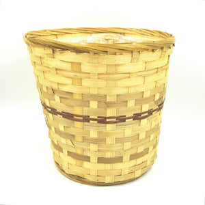 10081  8" Bamboo Pot Cover w/Liner - Each
