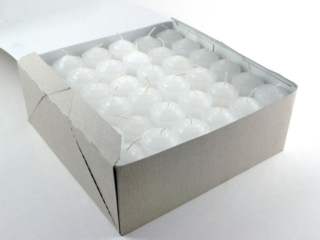 10 Hour Compressed Votive White Candles - 72/Box