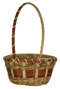 1701 8" Hyacinth Basket w/Handle - Each