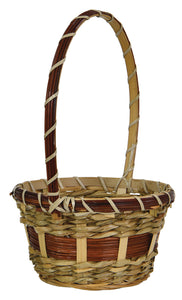 1702 6" Hyacinth Basket w/Handle - Each
