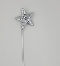 Load image into Gallery viewer, 31-32002SL  2.75&quot; Silver Wicker Star Pick - 6/Pk - ON SALE -

