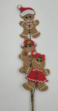 Load image into Gallery viewer, XA1115 26&quot; 3 Gingerbread Cookies Spray - Each
