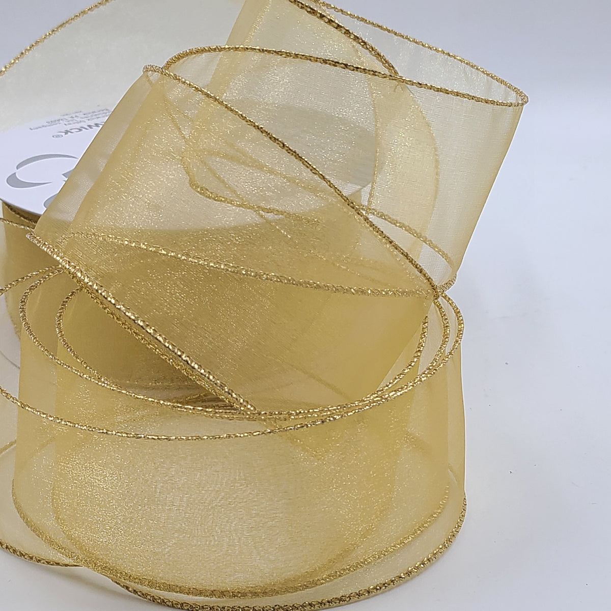 40 Sheers Gold Ribbon 50Yd/Roll Yellow Rose Floral Supply