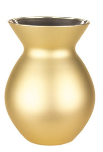 3028-12-1377G Gold Matte Metallic 6 1/2" Lulita Vase - 12/Cs