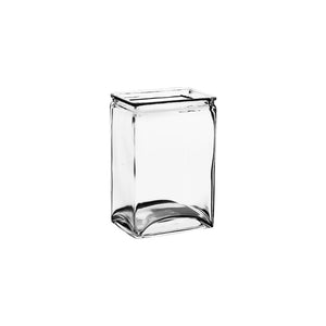 3077-12-09  6" Rectangle Vase w/lip - 12/Cs