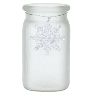 3279-12-1367 Snowflake Frost 6 1/2" Hammered Jar - 12/Cs