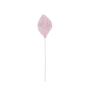 2 1/4" Corsage Glitter Leaf  - Multiple Colors - 50/Pk
