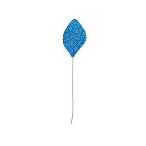 2 1/4" Corsage Glitter Leaf  - Multiple Colors - 50/Pk