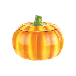 7406-06-1146 6 7/8" Harvest Pumpkin w/Lid & Pick - 6/Cs or Each