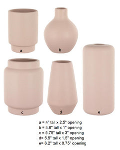 8165-15-1226  Mod Bauble Bud Vase Asst. Blush - 15/Pk