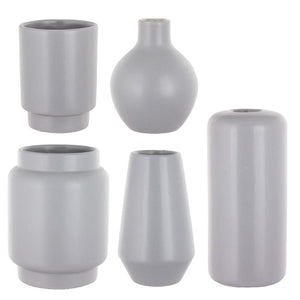 8165-15-1229  Mod Bauble Bud Vase Asst. Dove Gray - 15/Pk