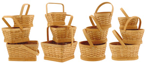85616 Woodchip Baskets w/ Moving Handle Asst. - 3/Set