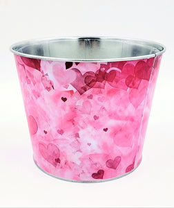 5" Pink Flutter Tin Pot - Each