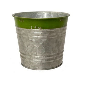 922953ANO 4.5" Galvi Stripe Tin Pot - Each