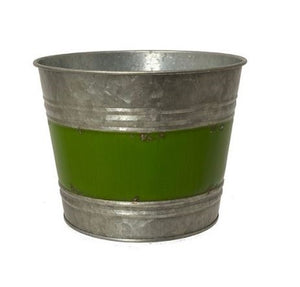 922954ANO 6.5" Galvi Stripe Tin Pot - Each