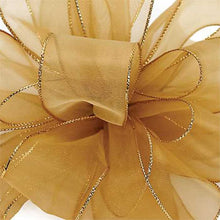 Load image into Gallery viewer, #3 Chic Ribbon - White/Gold 25Yd/Roll
