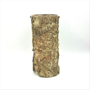 GB1505  9.75" Birch Wrap Glass Cylinder - 12/Cs or 6/Cs