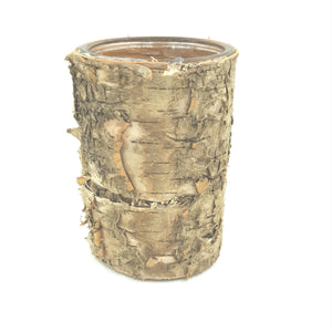 GB36  6" Birch Wrap Glass Cylinder - 12/Cs